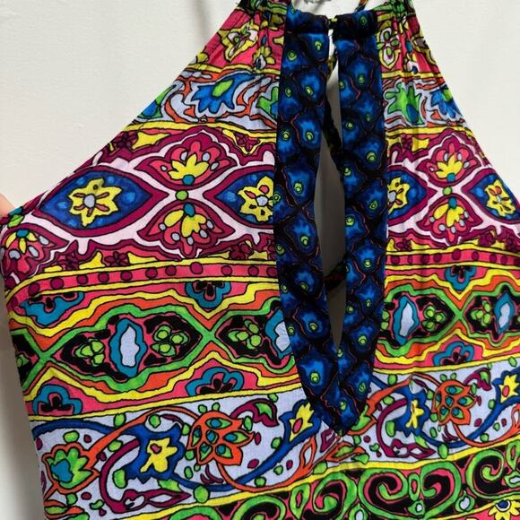 Nanette Lepore Swim Carnaval Midi Dress Sz Medium Multicolored Beach Coverup NWT - Picture 3 of 13